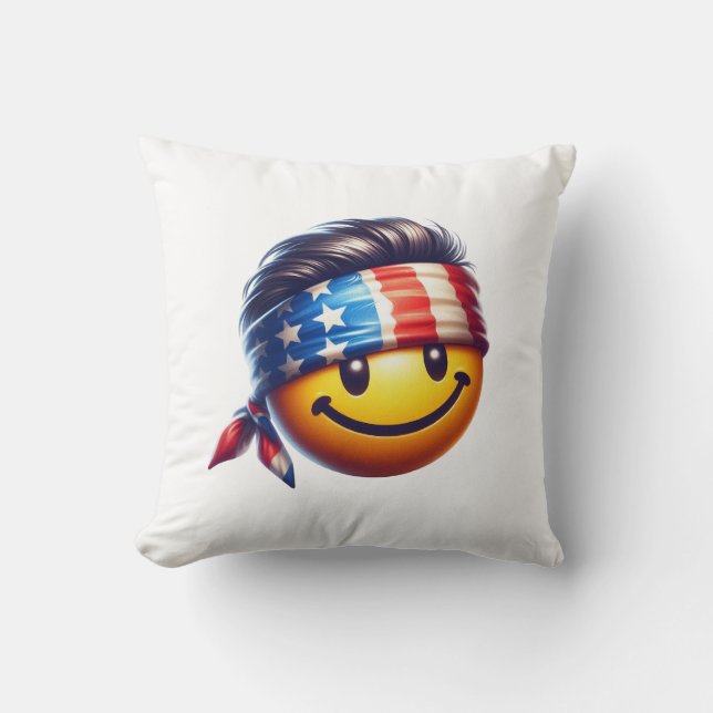 Cojín Decorativo Hippy Smiley Face (Anverso)