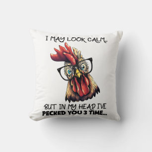 Cojín Decorativo Hipster Rooster Funny diciendo