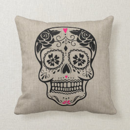 Cojín Decorativo Hipster Sugar Skull Personalizado