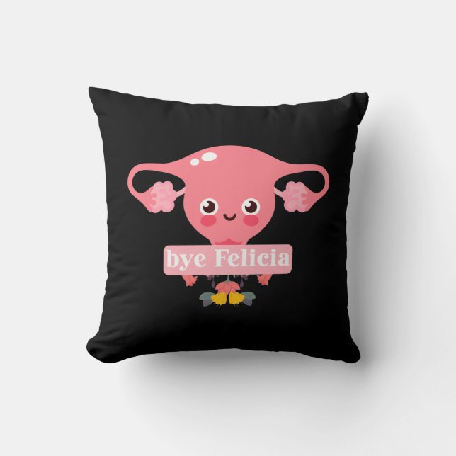 Cojín Decorativo Histeriectomía Cirugía Recuperación Uterus Felicia (Anverso)