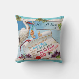 COJÍN DECORATIVO HISTORIA, BEBÉ Y SHAMROCKS HERRAMIENTAS