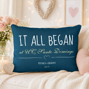 Cojín Decorativo Historia de Amor de Pareja Personalizada Comenzó A