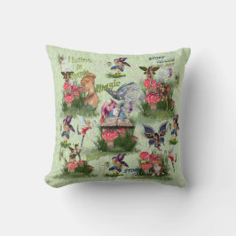 Cojín Decorativo Historias de cuento de hadas en blanco y rojo