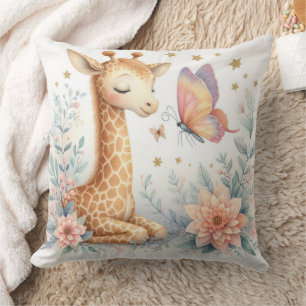 Cojín Decorativo Historieta Woodland Babies Giraffe Butterfly