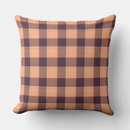 Cojín Decorativo Hit Pink and Livid Brown Plaid