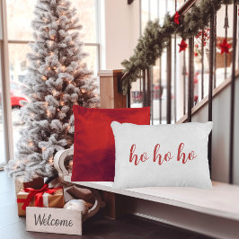 Cojín Decorativo Ho Ho Ho Ho Navidades blancos y rojos escribidos