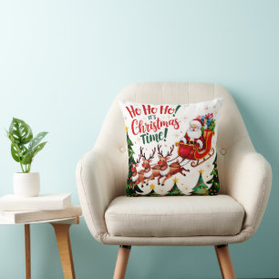 Cojín Decorativo Ho Ho Ho Santa Claus Navidad