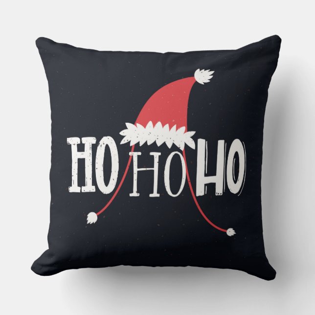 Cojín Decorativo Ho Ho Ho Santa Hat (Anverso)