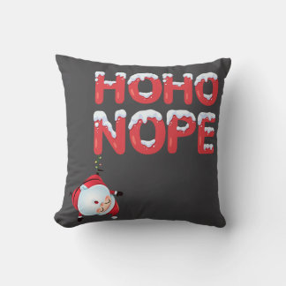 Cojín Decorativo Ho Ho Nope Christmas Throw Pillow