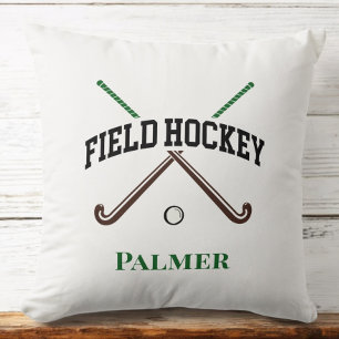 Cojín Decorativo Hockey sobre Césped Palos Cruzados Personalizado