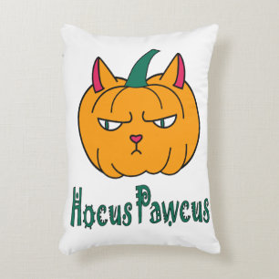 Cojín Decorativo Hocucus pawcus Halloween calabaza ginger cat magia