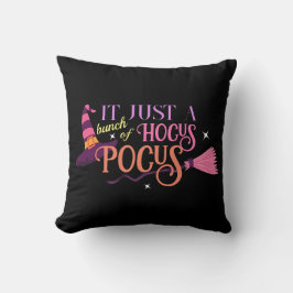 Cojín Decorativo Hocus de bruja Pastel Pocus Halloween Gorra Brooms