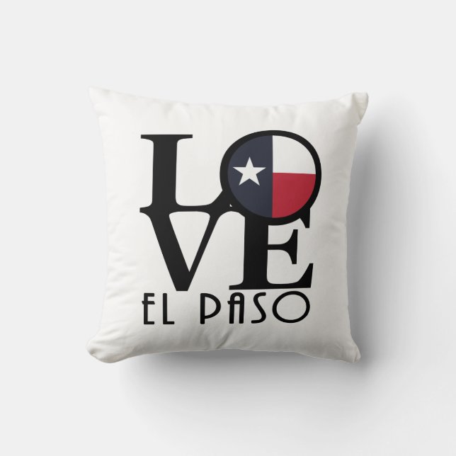 Cojín Decorativo HOGAR / AMAR El Paso Texas (Anverso)
