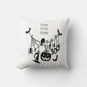 Cojín Decorativo Hogar asustado Bats Calabaza, gato negro, vodoo