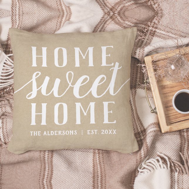 Cojín Decorativo Hogar blanco y blanco personalizado y neutral (Subido por el creador)
