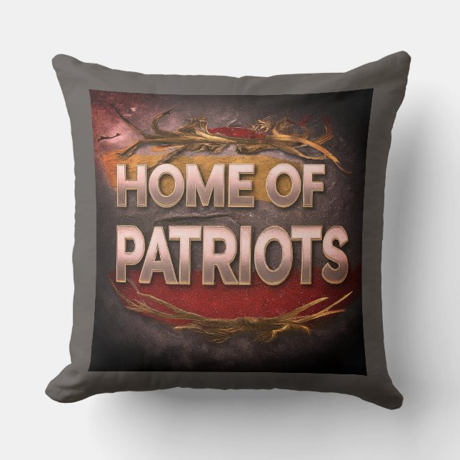 Cojín Decorativo Hogar de Patriotas (Anverso)