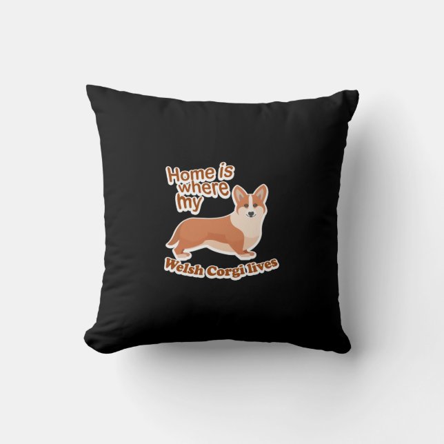 Cojín Decorativo Hogar de Welsh Corgi (Anverso)
