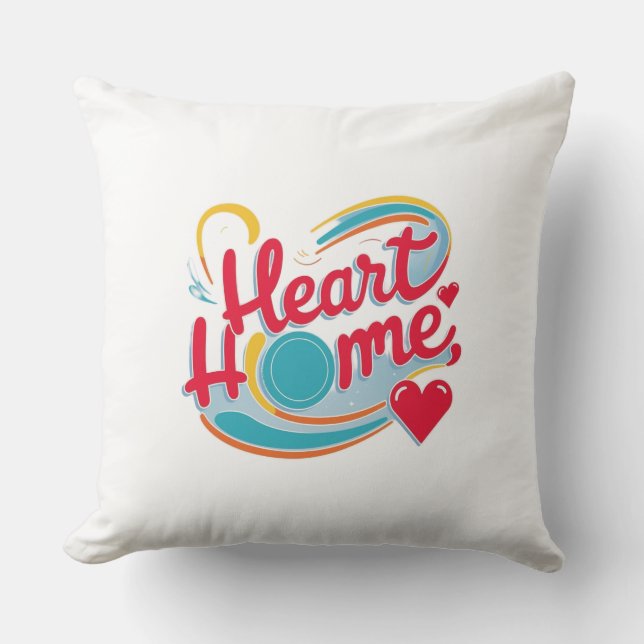 Cojín Decorativo Hogar del corazón (Anverso)