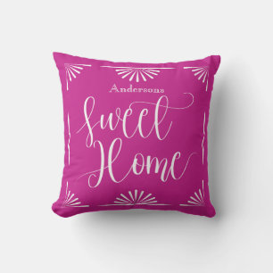 Cojín Decorativo Hogar dulce Art Deco Vino Rojo