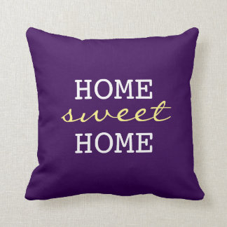 Cojín Decorativo Hogar dulce casero púrpura oscuro - decoración