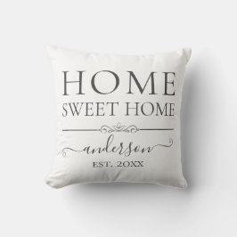 Cojín Decorativo Hogar dulce hogar | Año de apellidos