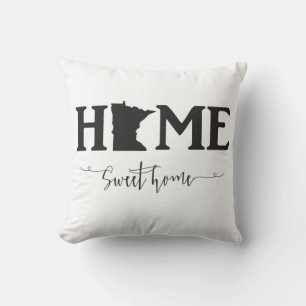 Cojín Decorativo Hogar dulce Hogar Minnesota tirar Pillow