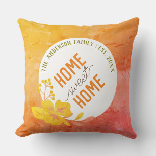 Cojín Decorativo Hogar Dulce Hogar Personalizado - Nombre de Famili