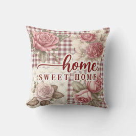 Cojín Decorativo Hogar dulce hogar Vintage Floral