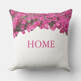 Cojín Decorativo Hogar elegante flores tropicales en blanco