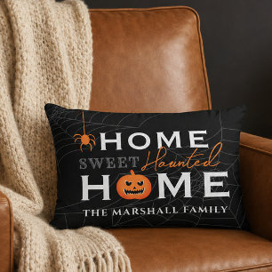 Cojín Decorativo Hogar Encantado Personalizado de Halloween