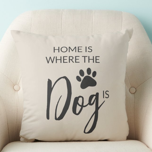 Cojín Decorativo Hogar Es Donde Está El Perro (Subido por el creador)