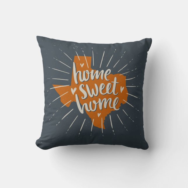 Cojín Decorativo Hogar Naranja quemado en Londres - Texas (Anverso)