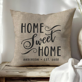 Cojín Decorativo Hogar personalizado de Faux Burlap
