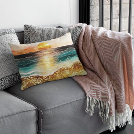 Cojín Decorativo Hogar personalizado de vacaciones al atardecer Bar