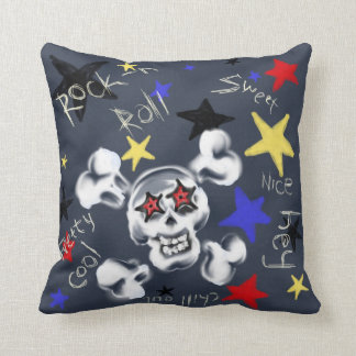 Cojín Decorativo Hogar - Rock'n'Roll Skull