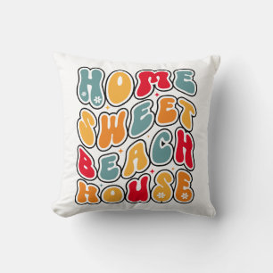Cojín Decorativo Hogar Sweet Beach House Retro Colorful
