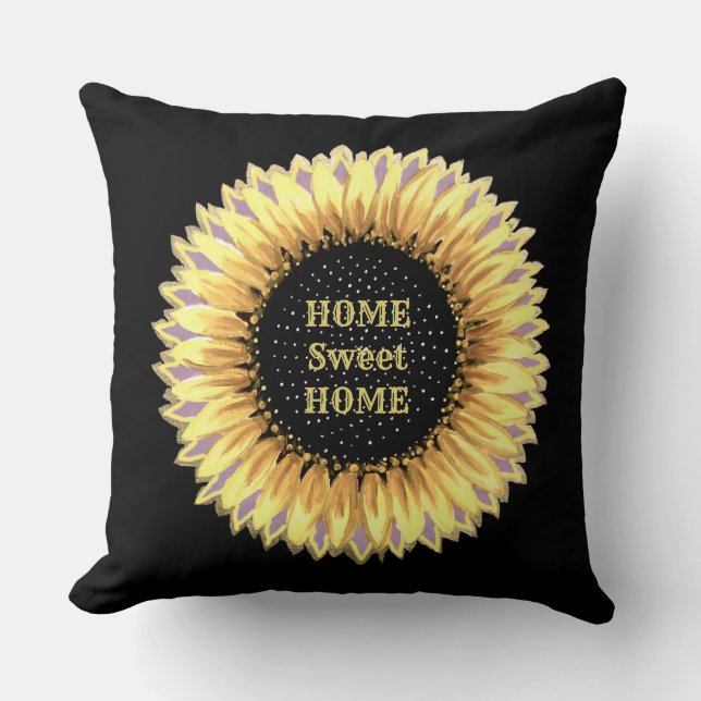 Cojín Decorativo Hogar Sweet Home Sunflower (Anverso)
