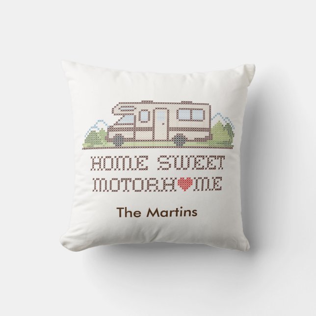 Cojín Decorativo Hogar Sweet Motorhome Pillow (Anverso)