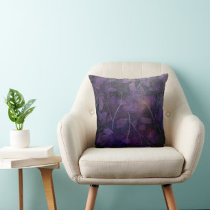 Cojín Decorativo Hoja abstracta de Purple Deep