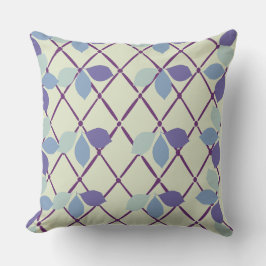 Cojín Decorativo Hoja azul y púrpura 