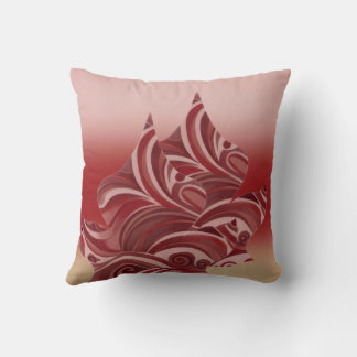 Cojín Decorativo Hoja beige roja