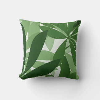 Cojín Decorativo hoja botánica fresca verde interior
