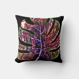 Cojín Decorativo Hoja Brillante Tropical Neon