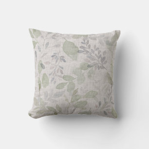 COJÍN DECORATIVO HOJA DE ACUARELA SUAVE