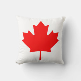 Cojín Decorativo Hoja de Arce Roja de la Bandera Canadiense