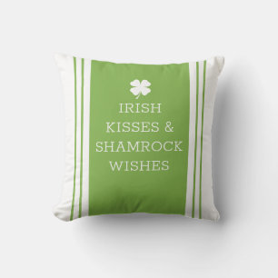 Cojín Decorativo Hoja de enlace de mensajes de color verde blanco