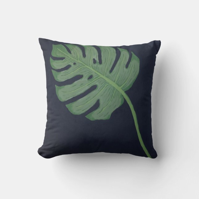 Cojín Decorativo Hoja de Monstera (Anverso)