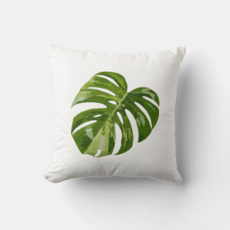 Cojín Decorativo Hoja de Monstera Albo — Decoración Botánica para e
