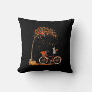 Cojín Decorativo Hoja de otoño de Schnauzer Dog and Pumpkins