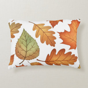 Cojín Decorativo Hoja de Otoño Sin Costuras